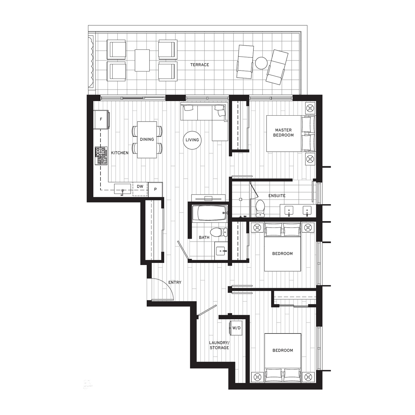 U Plan floorplan