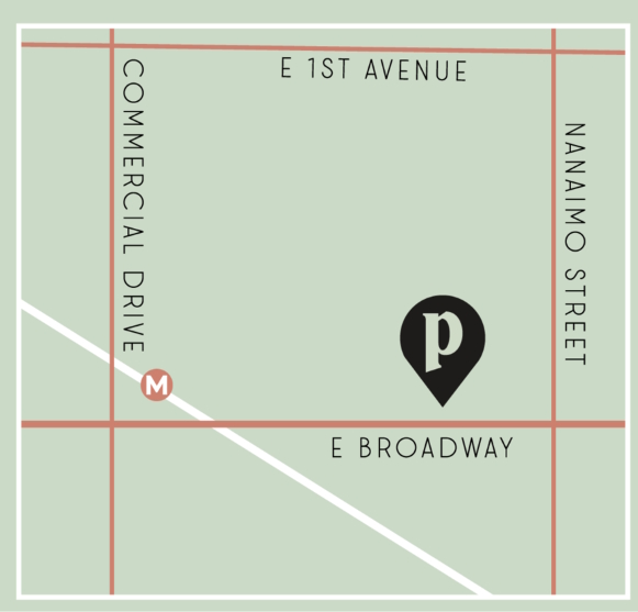 Map showing Popolo near Commercial Drive and East Broadway